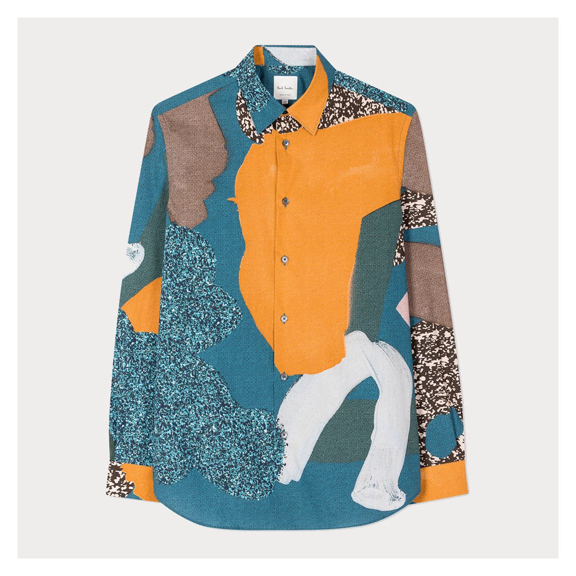 Blue Printed Cotton Regular Fit Shirt main product photo
