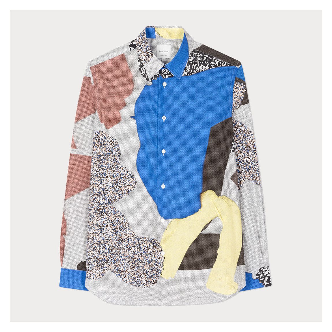 Grey Printed Cotton Regular Fit Shirt main product photo