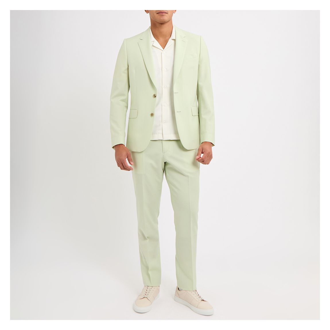 Green Tailored Fit Wool Blend Suit Set main product photo