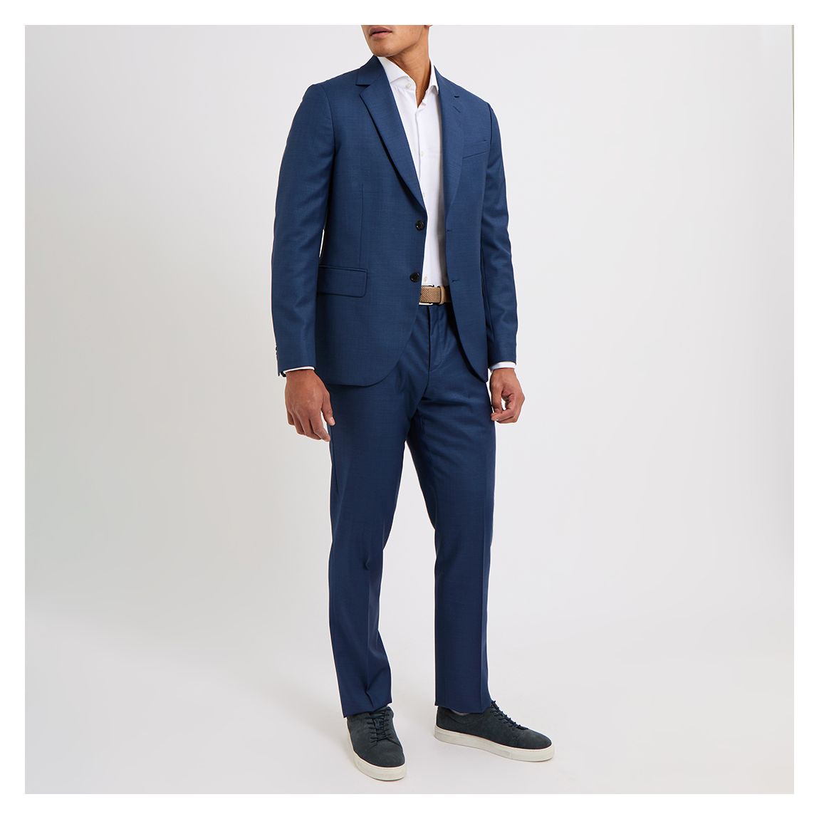 Blue 2 Piece Wool Suit main product photo