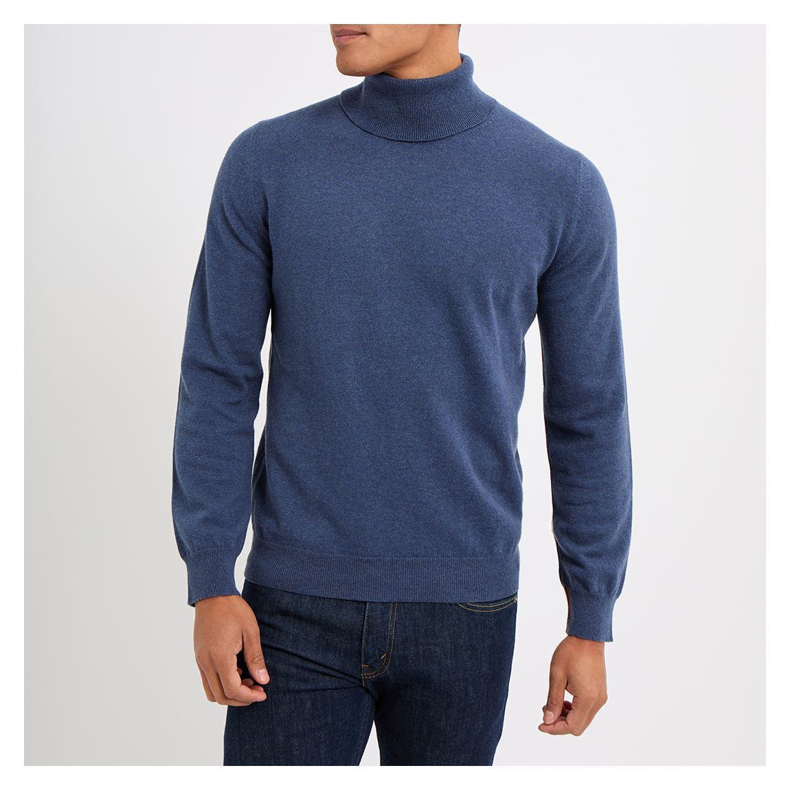 Dark Blue Roll Neck Jumper main product photo