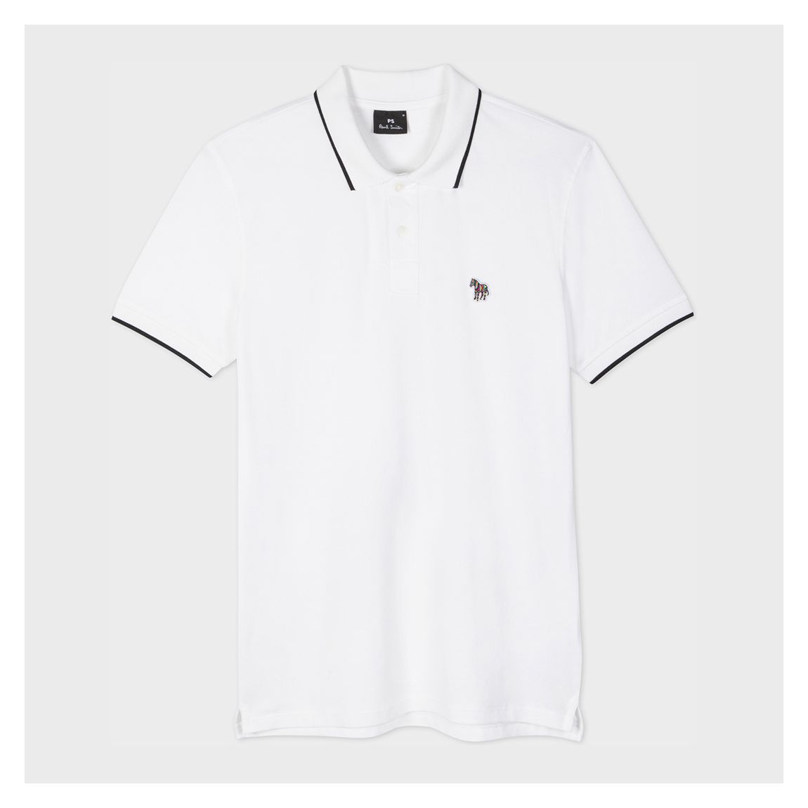 White Slim Fit Polo Top main product photo
