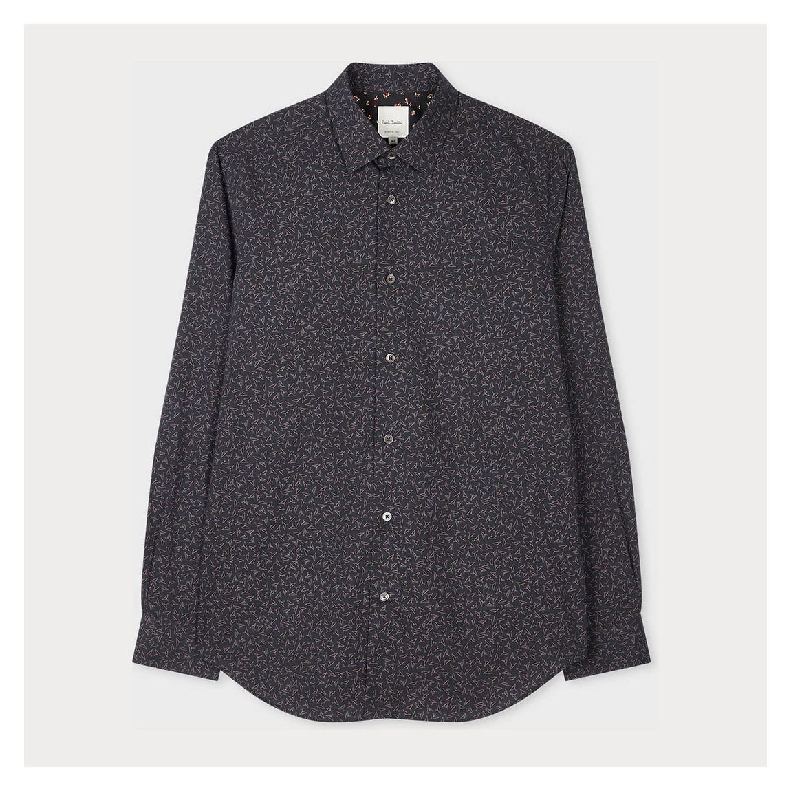 Black Printed Tailored Fit Shirt main product photo