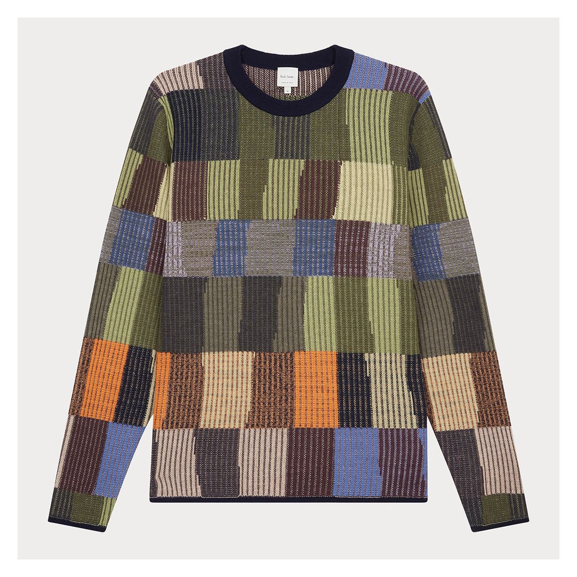 Multi Colourblock Crew Neck Jumper main product photo