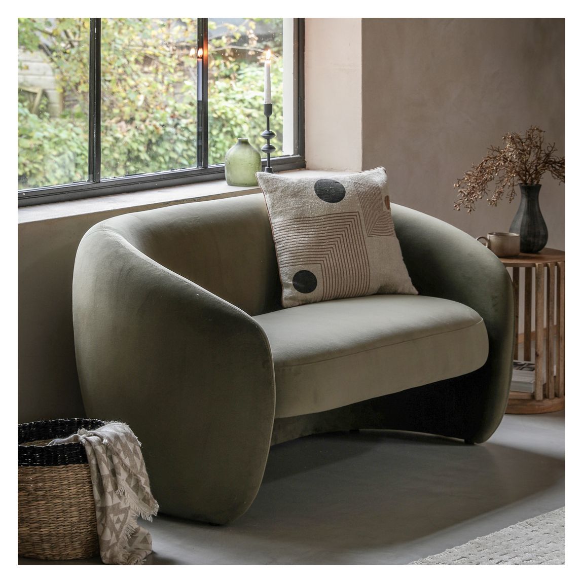 Curbi 2 Seater Sofa Moss Green 1500x800x780mm main product photo