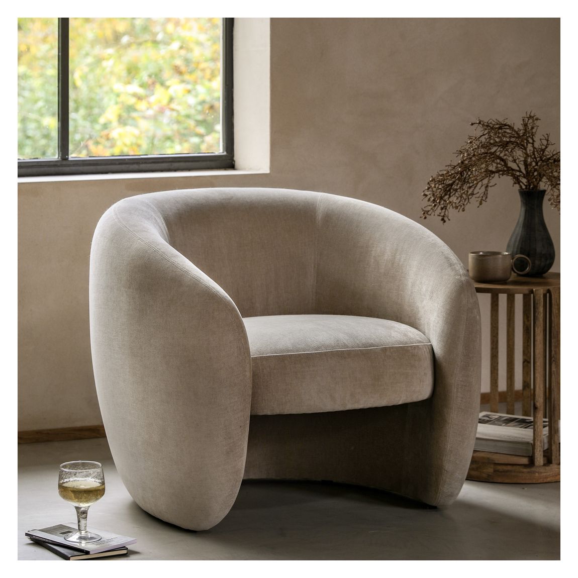 Curbi Armchair Cream 890x800x760mm main product photo