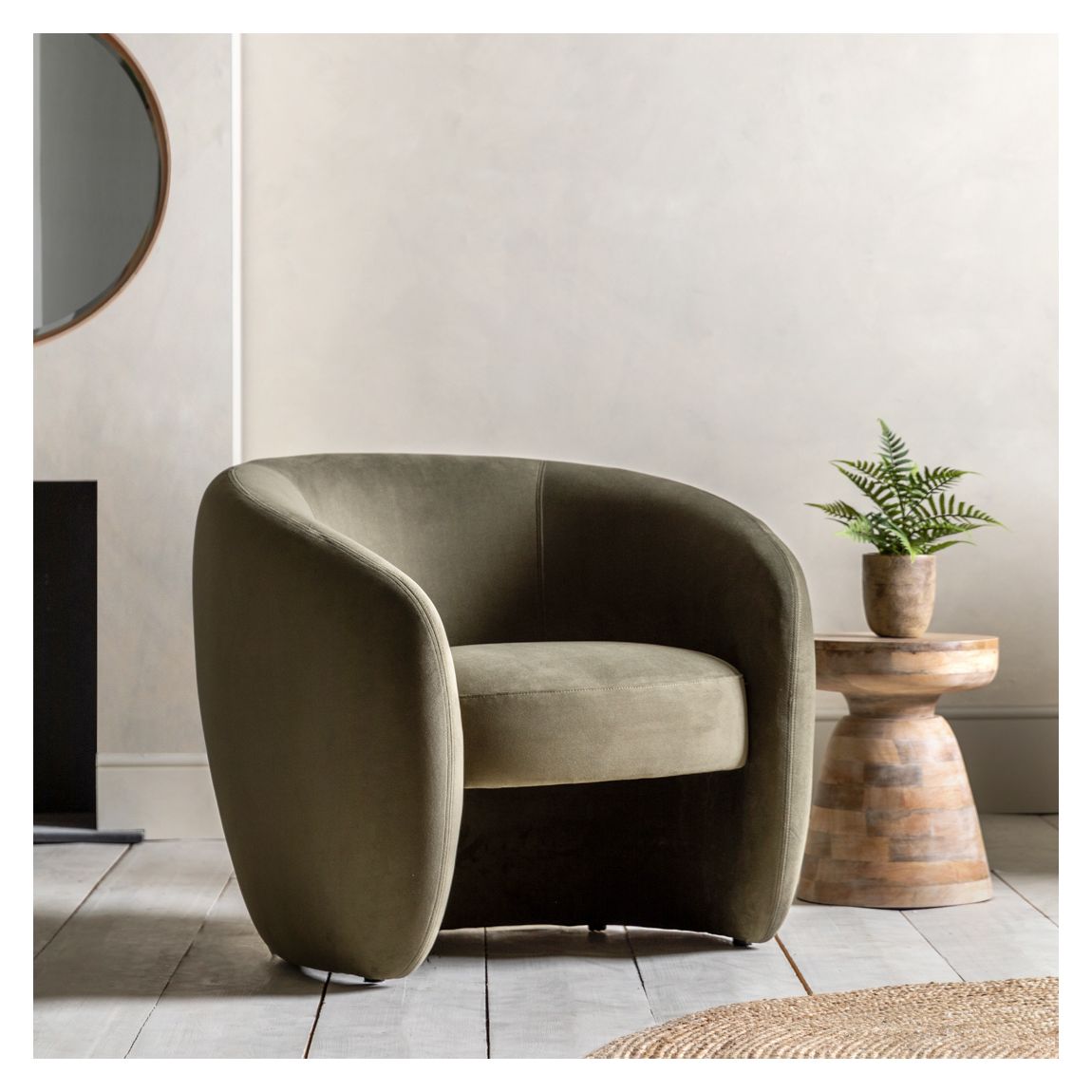 Curbi Armchair Moss Green 890x800x760mm main product photo
