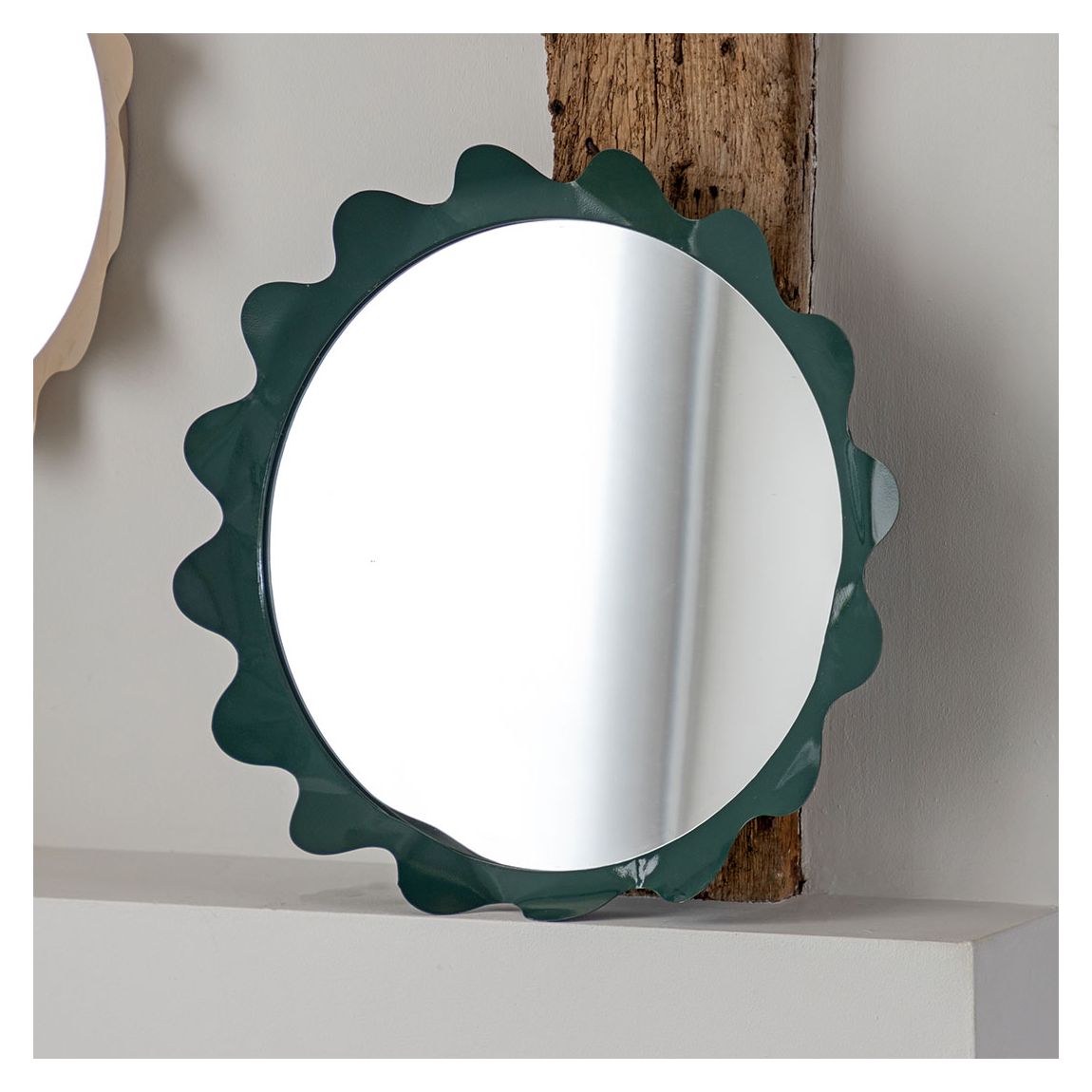 Denham Round Mirror Teal 600mm main product photo