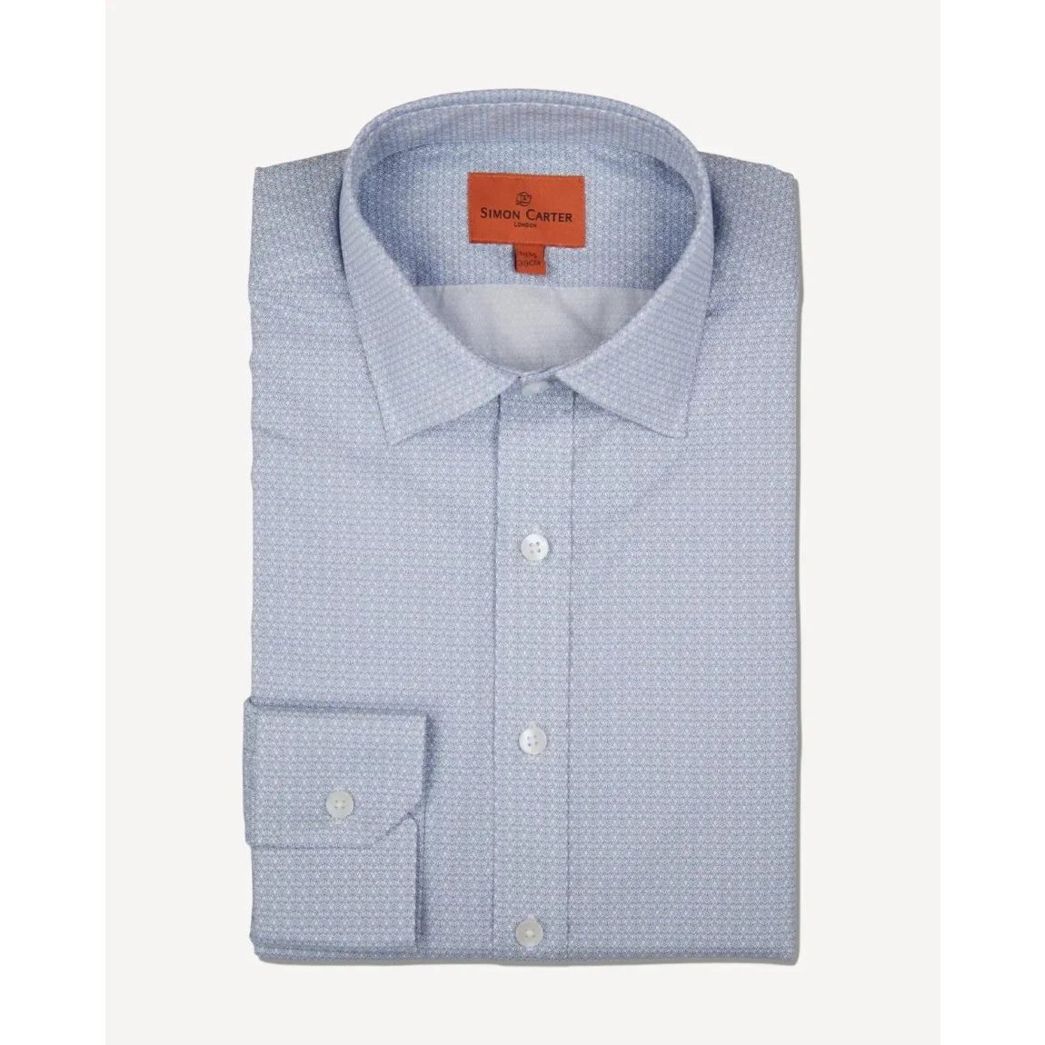 Simon Carter Tailored Fit Diamond Shirt in Royal Blue - Stylish and Comfortable main product photo