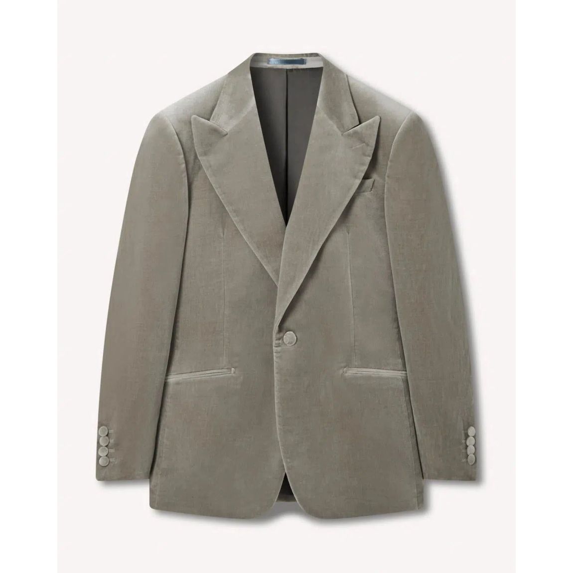 Elegant Velvet Grey Peak Lapel Dinner Jacket for Men main product photo