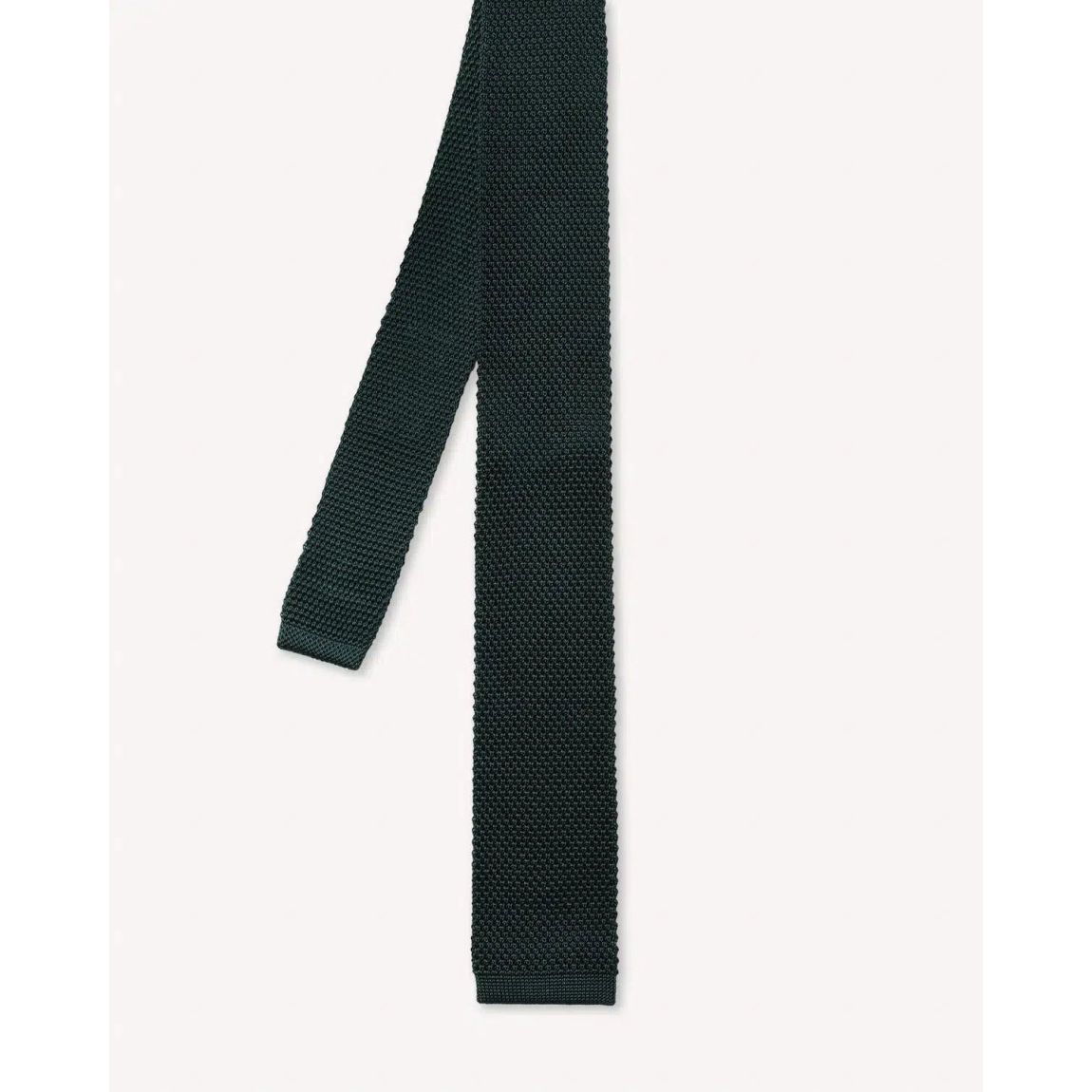 Charlie Allen Forest Green Knitted Silk Tie - 100% Italian Craftsmanship main product photo