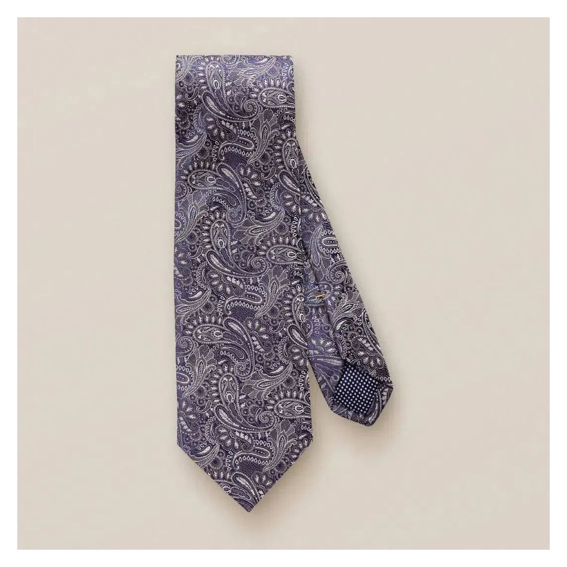 Eton Silk Black Paisley Patterned Tie - Classic Elegance main product photo