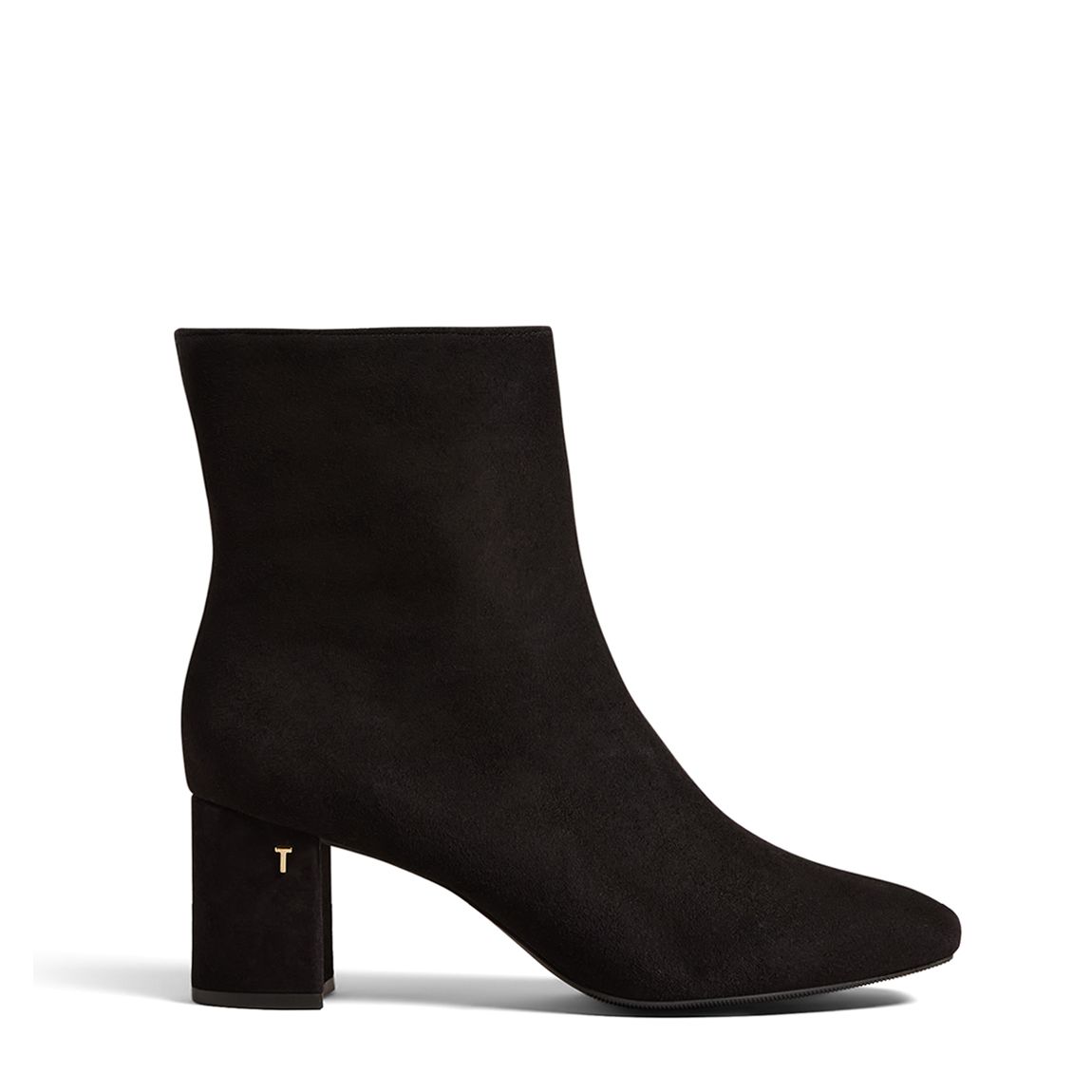 Black Neomie Suede Heeled Ankle Boot main product photo