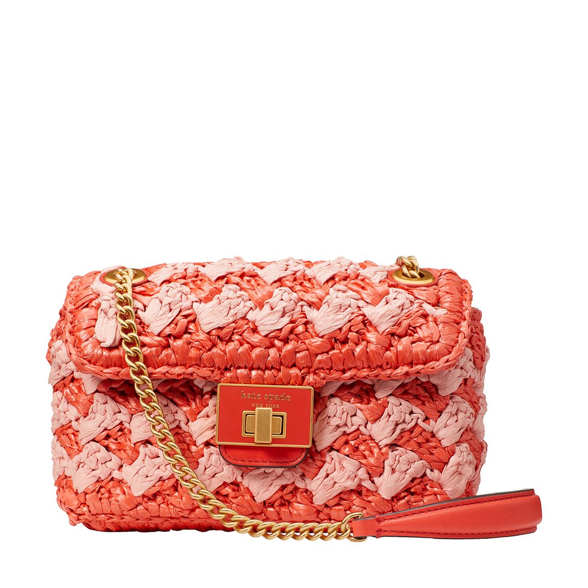 Ladybug Evelyn Striped Raffia Small Crossbody main product photo