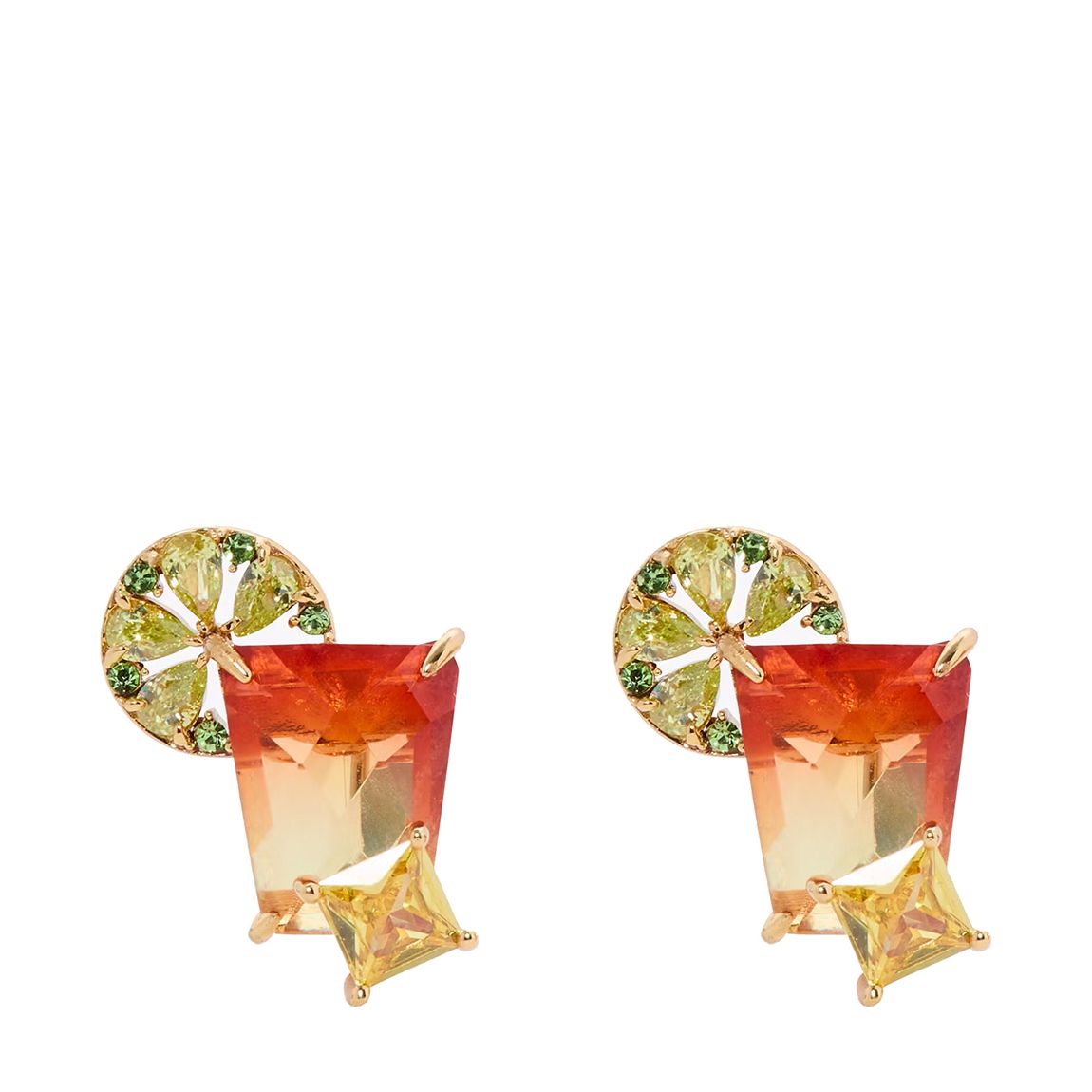 Gold Cocktail Stud Earrings main product photo