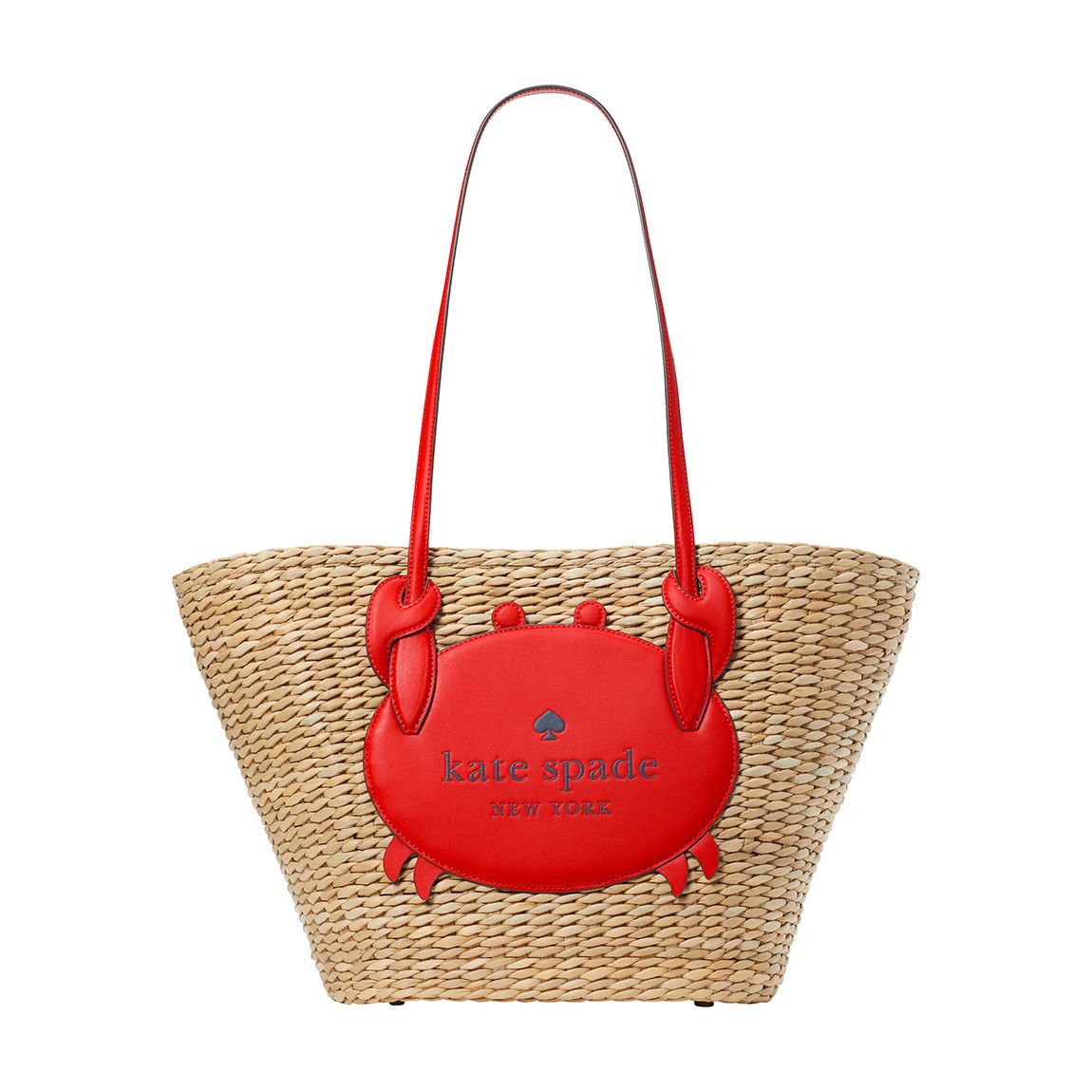 Natural Crab Large Straw Tote main product photo
