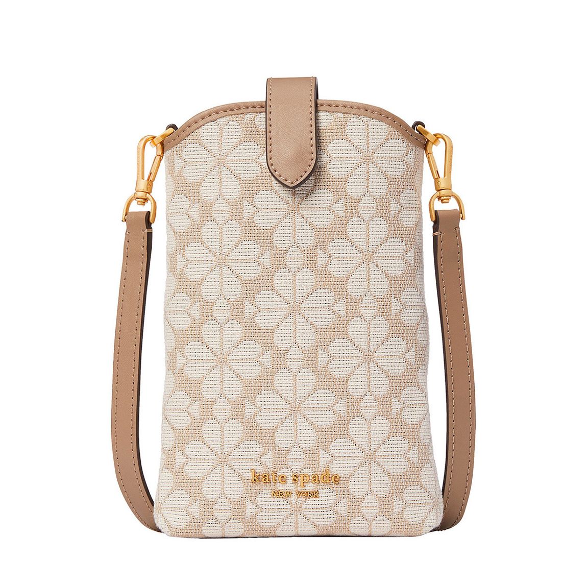 Cream Spade Jacquard Phone Crossbody main product photo