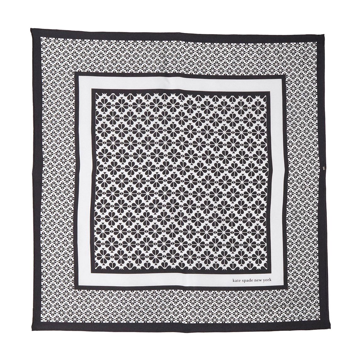 Carré Floral Moderne Noir Taille Unique main product photo