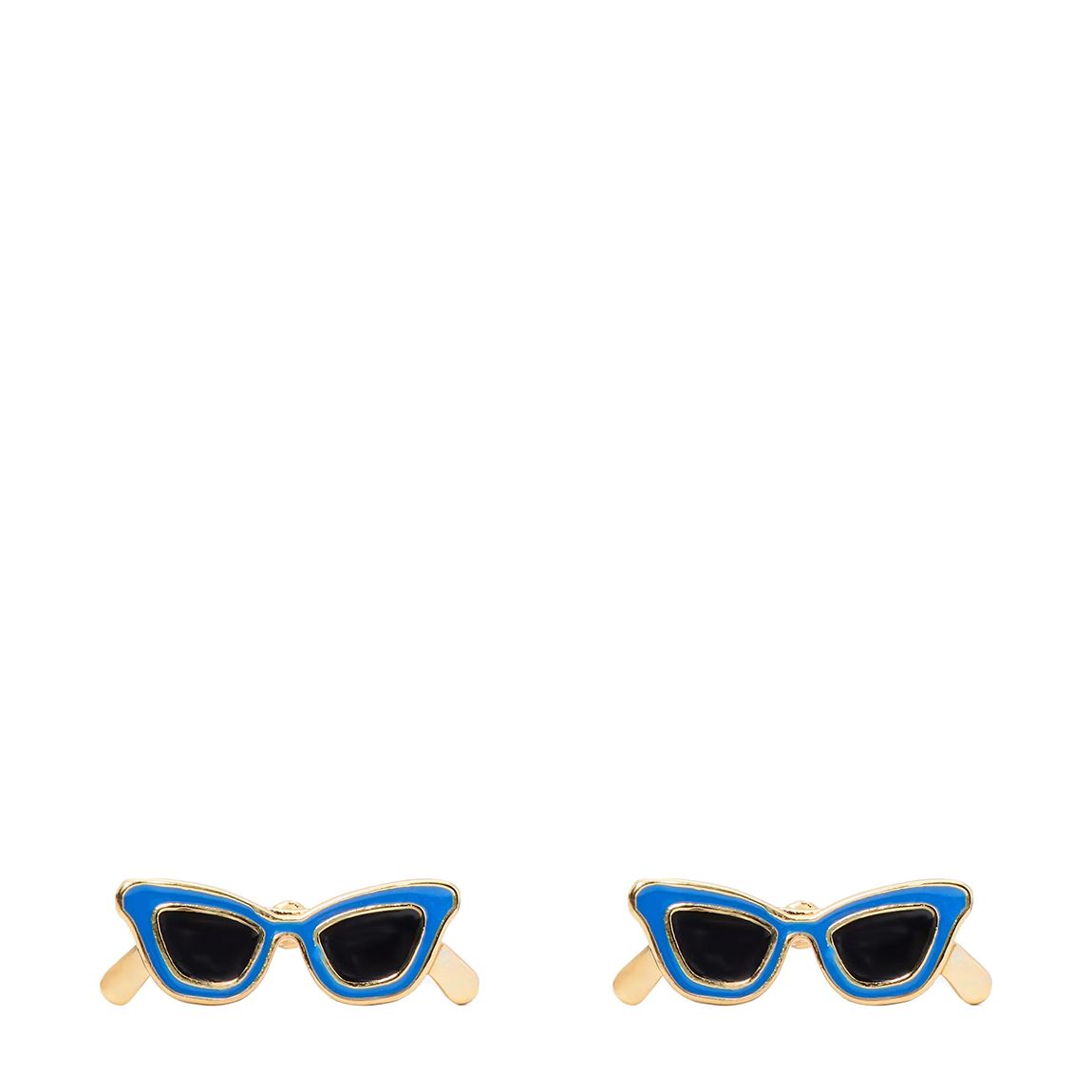 Gold Blue Sunglasses Stud Earrings main product photo