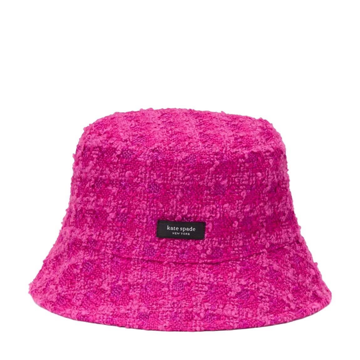 Bright Pink Cadillac Tweed Bucket Bag main product photo