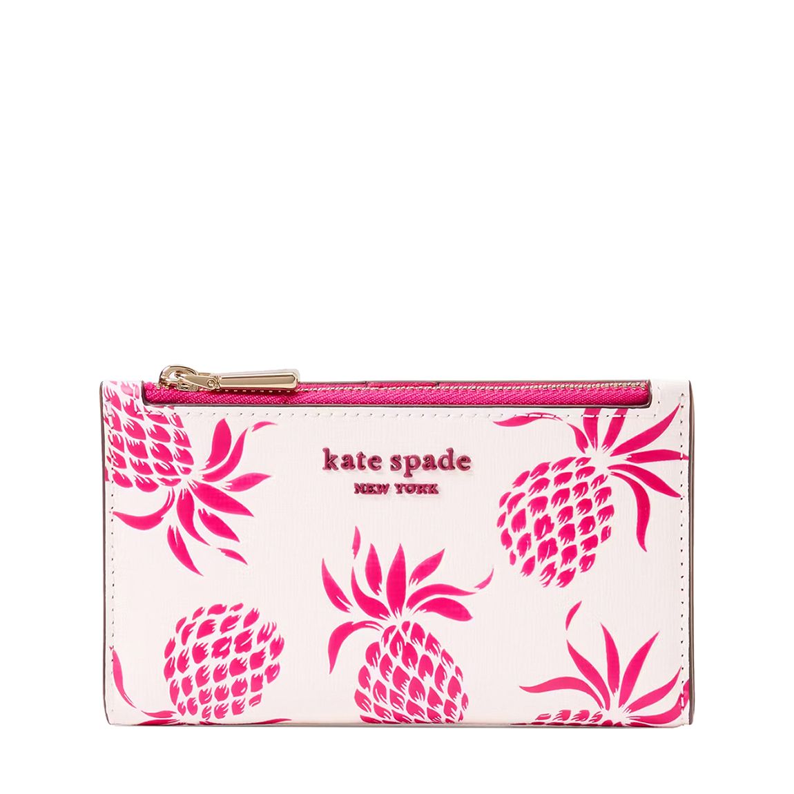 Cream Pink Pineapple Slim Bifold Wallet main product photo