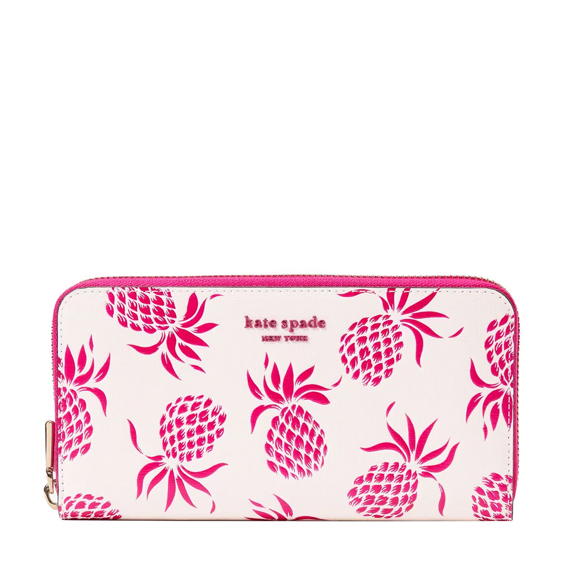 White Pink Pineapple Continental Wallet main product photo