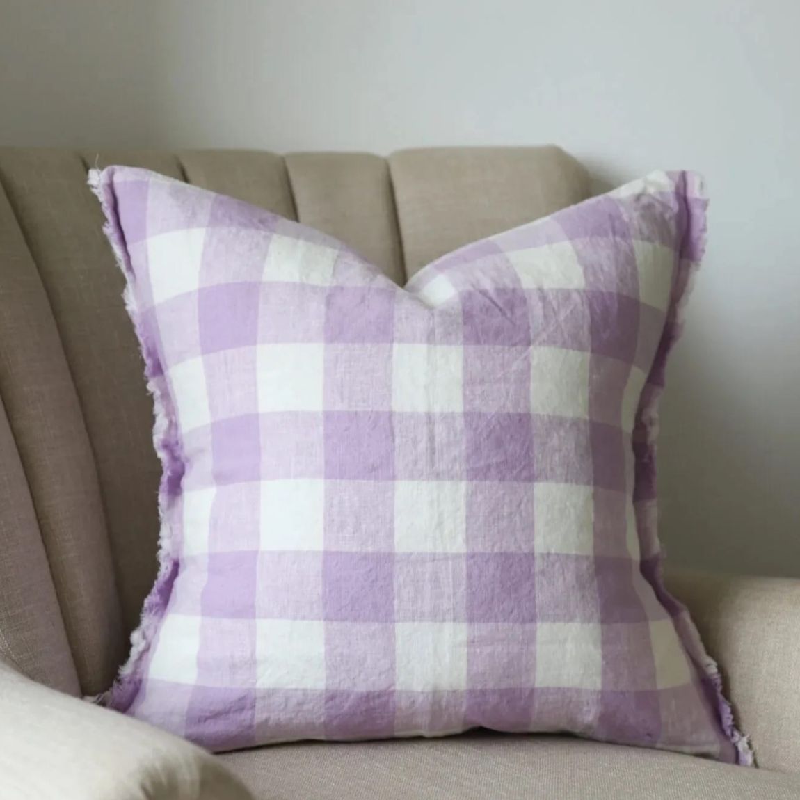 Esmee Lilac Check Cushion 45x45 main product photo