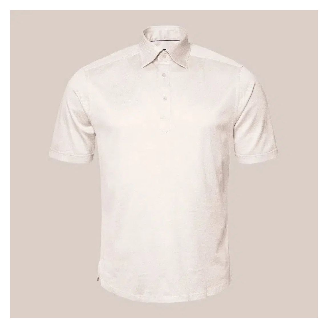 Eton White Regular Fit Diamond Weave Polo Shirt for Men main product photo
