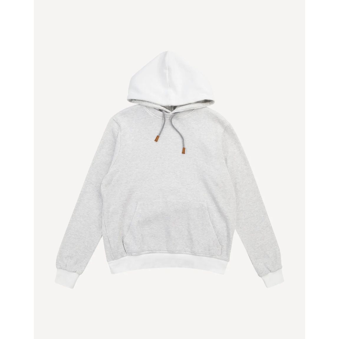 Eleventy Men's Premium Drawstring Hoodie in Stone main product photo