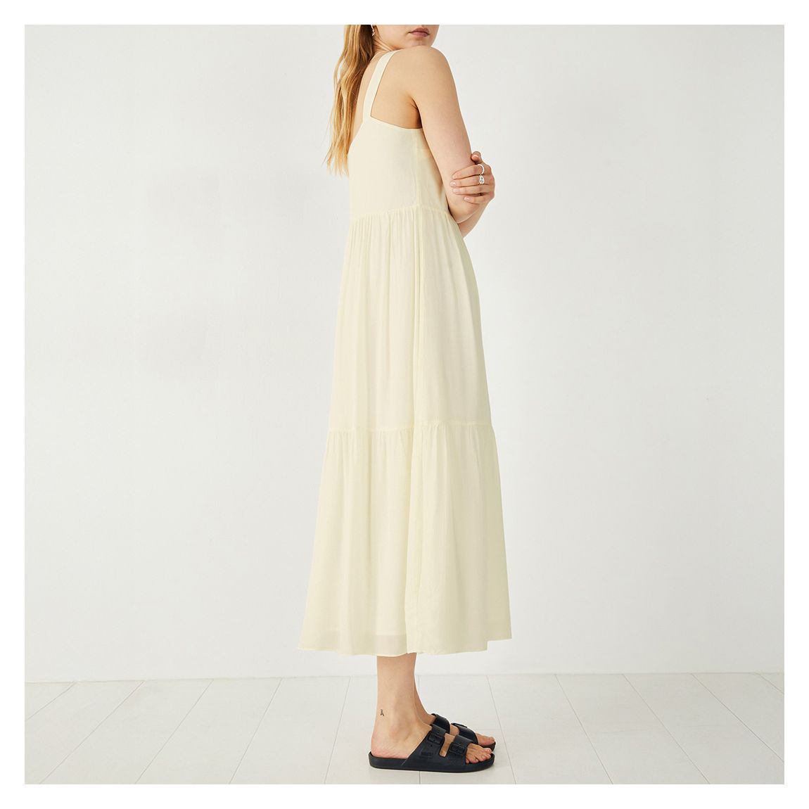 Ecru Katrina Lace Midi Dress main product photo