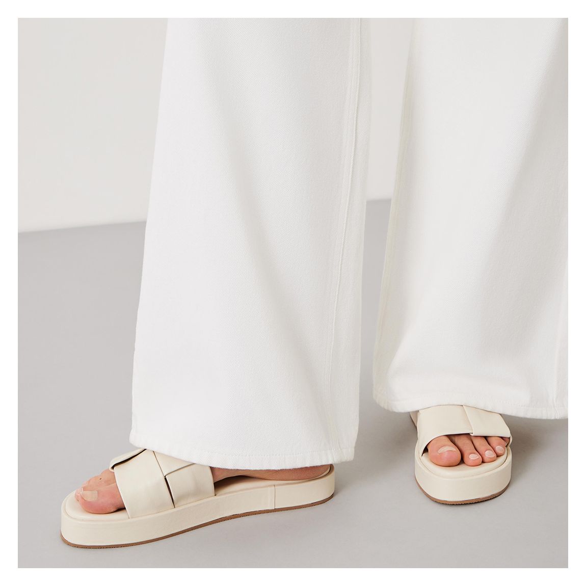 Ivory Willa Weave Sandal main product photo
