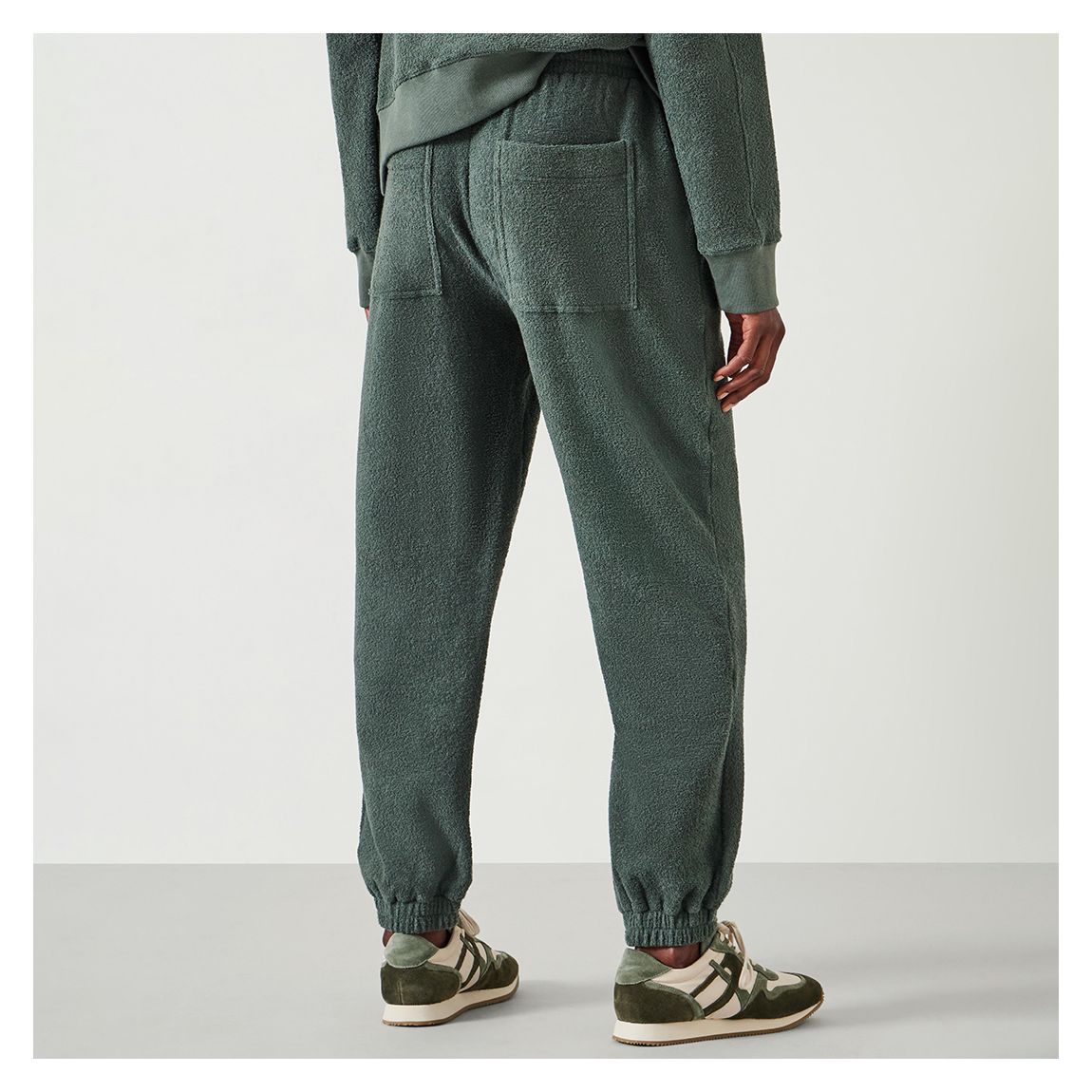 Moss Green Alyna Textured Joggers