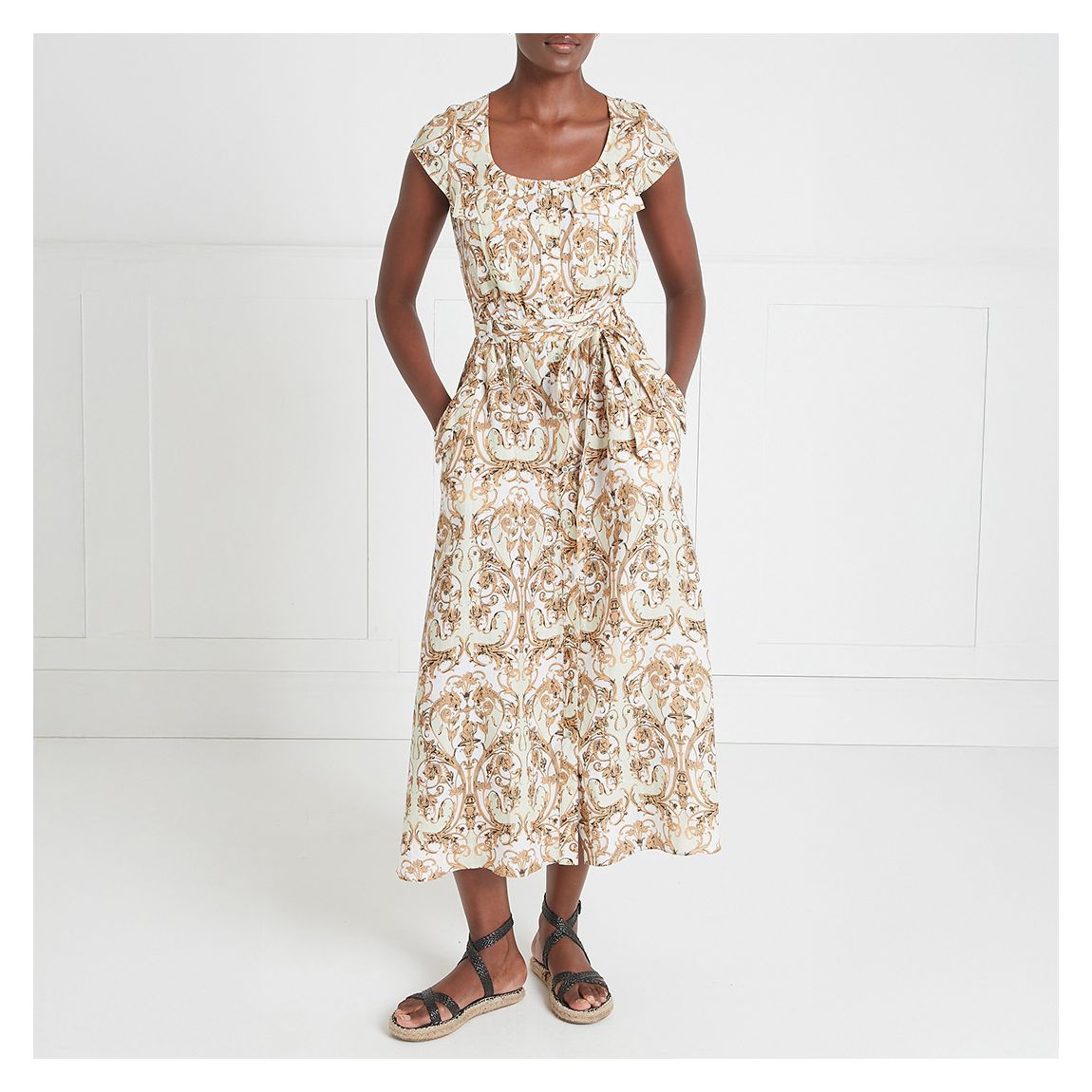 Cream/Gold Claudia Shirt Dress main product photo