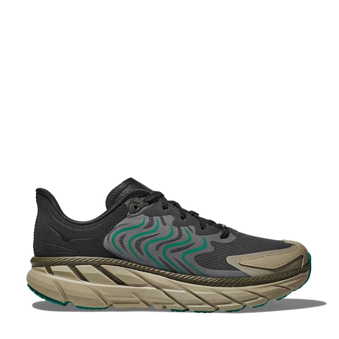 Unisex Black/Green Clifton LS Trainers main product photo
