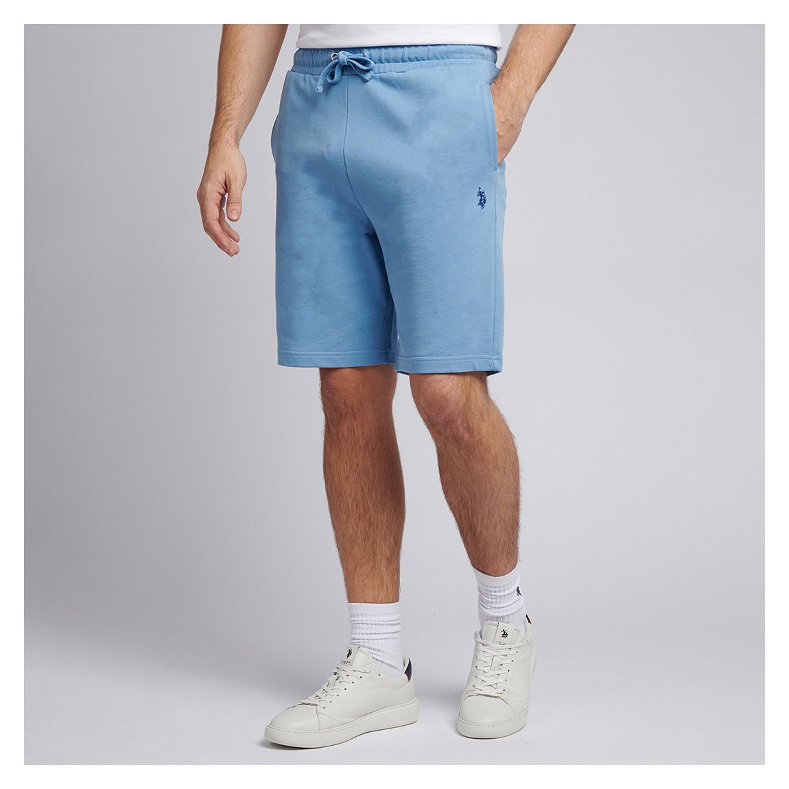 Light Blue Relaxed Sweat Shorts main product photo