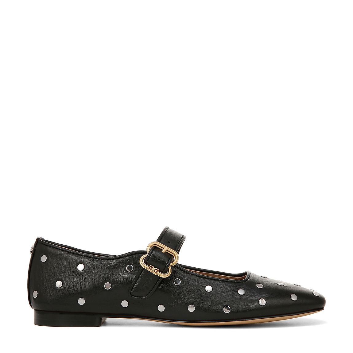 Women's Black Michael Studded Flat Shoes main product photo