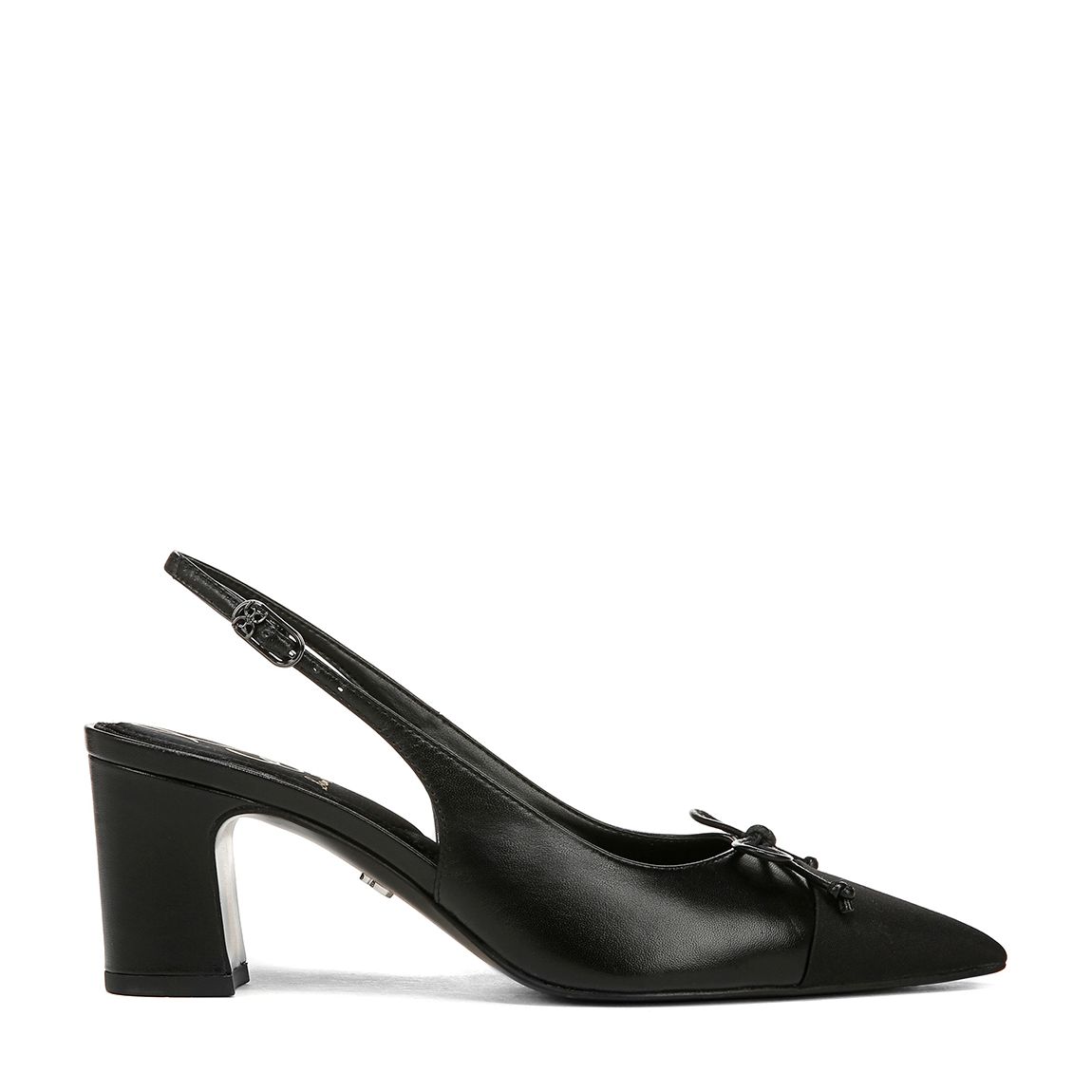 Women's Black Willette Leather Court Shoes main product photo