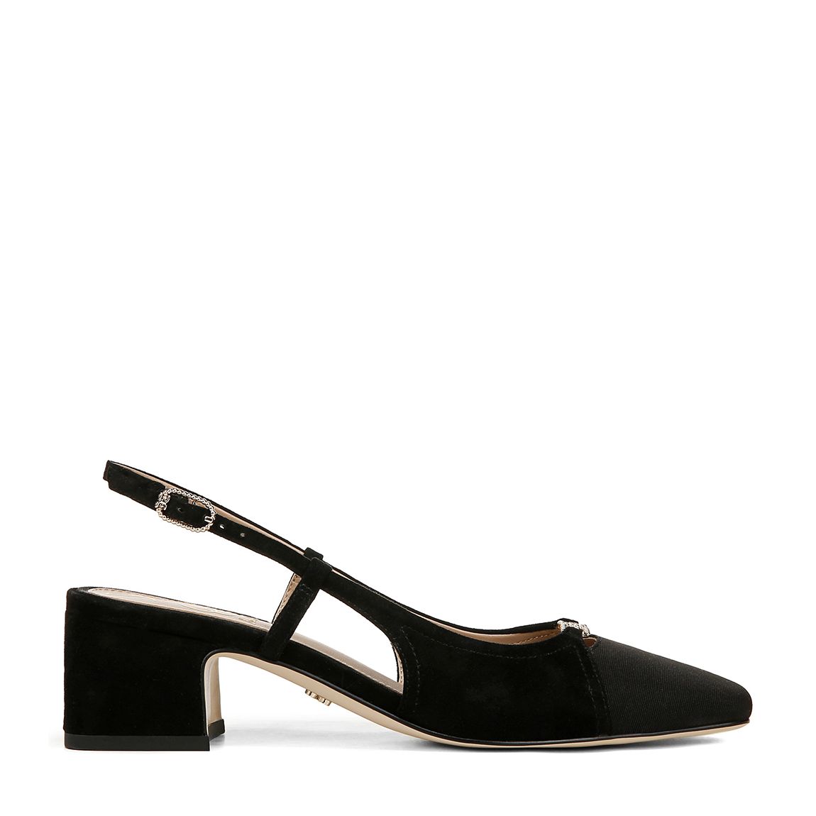 Women's Black Tarra 2 Suede Slingback Heeled Shoes main product photo