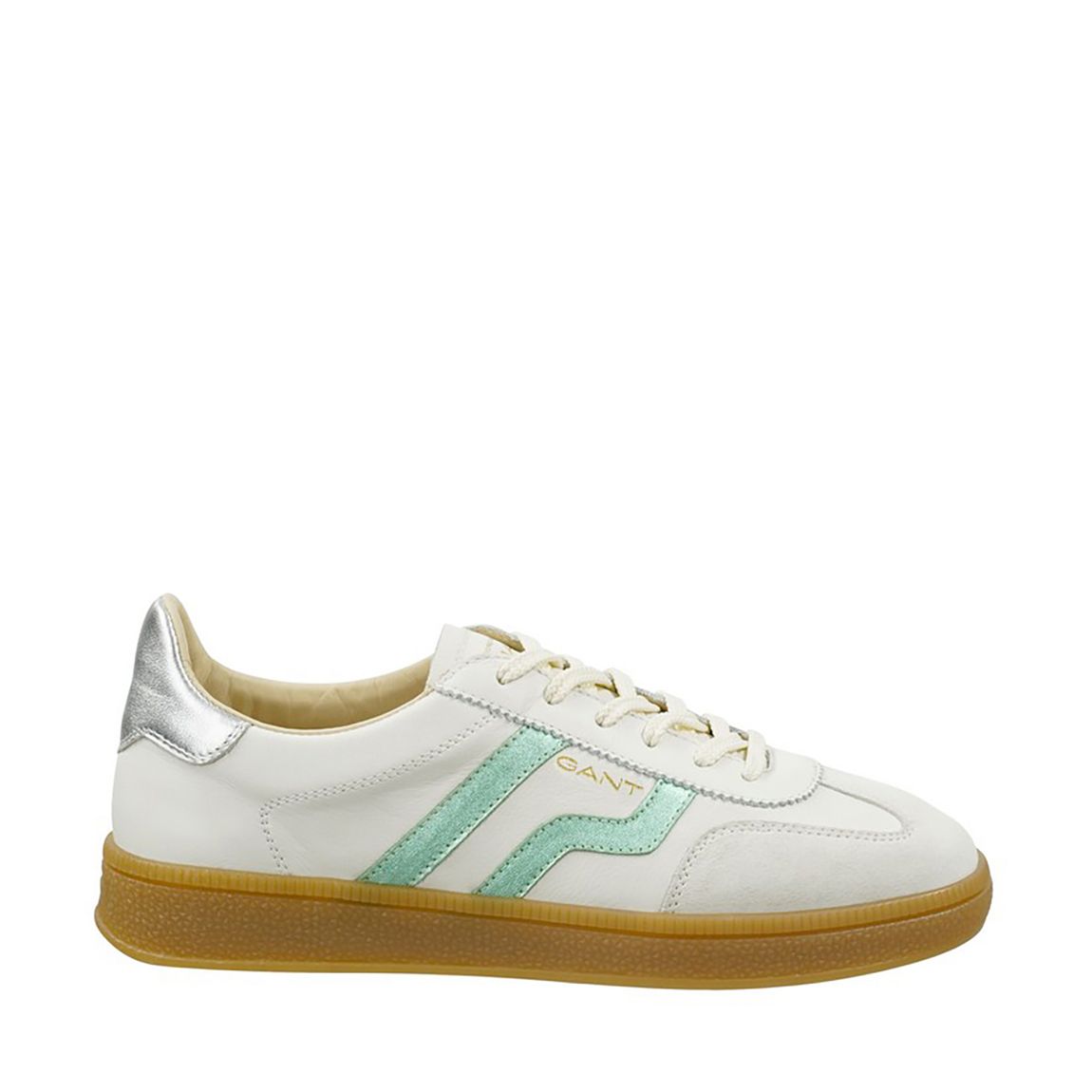 Women's White/Green Cuzima Trainers main product photo