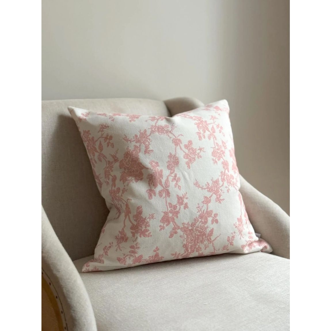 Aria Pink Floral Print Cushion 45x45 main product photo