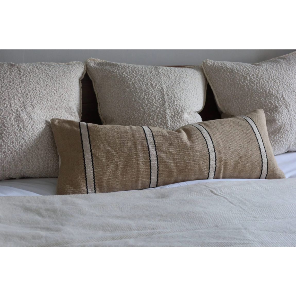 India Beige, Black & Cream Bolster Cushion 80x30 main product photo