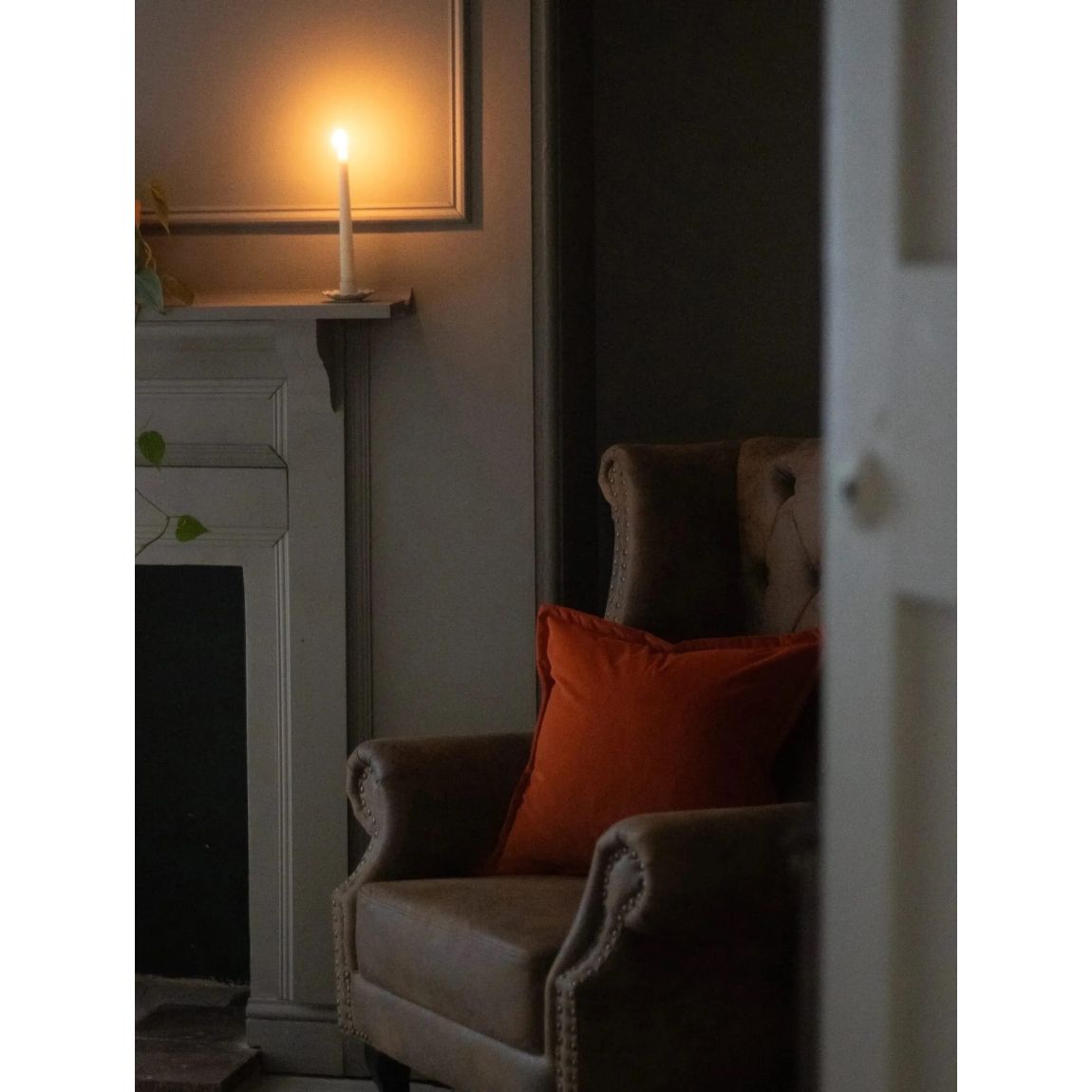 Emma Burnt Orange Velvet Cushion 45x45 main product photo