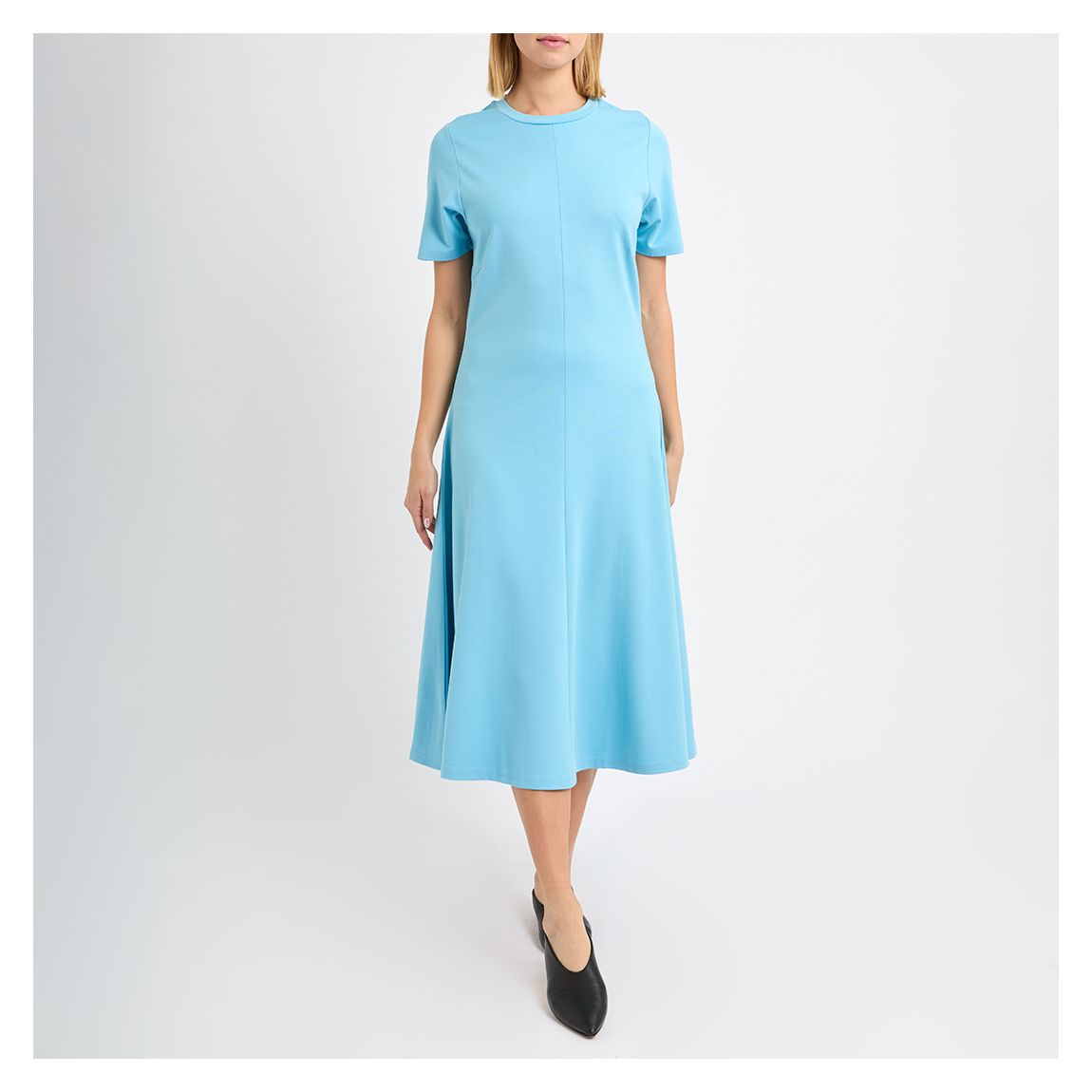 Blue Ponte Tee Long Dress main product photo