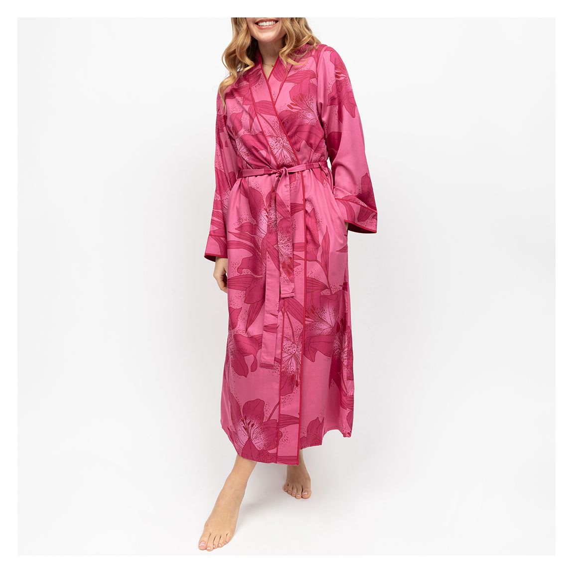 Covent Garden Floral Print Long Sleeve Dressing Gown main product photo