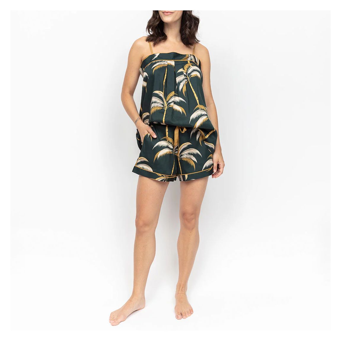 PIMLICO PALM PRINT CAMI AND SHORTS SET main product photo