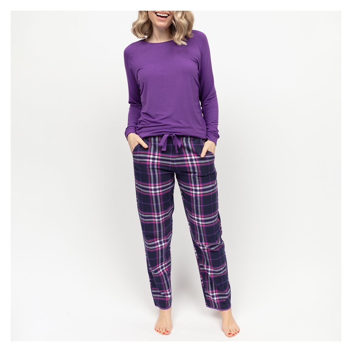 Edie Check Pyjama Bottoms main product photo