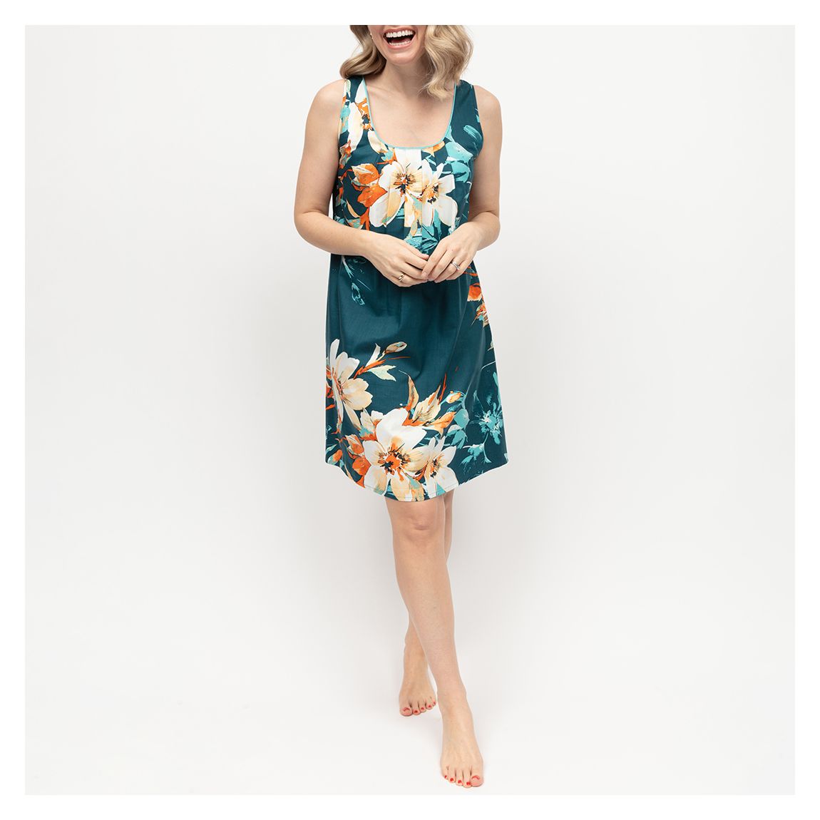 Goldie Floral Print Short Nightdress main product photo
