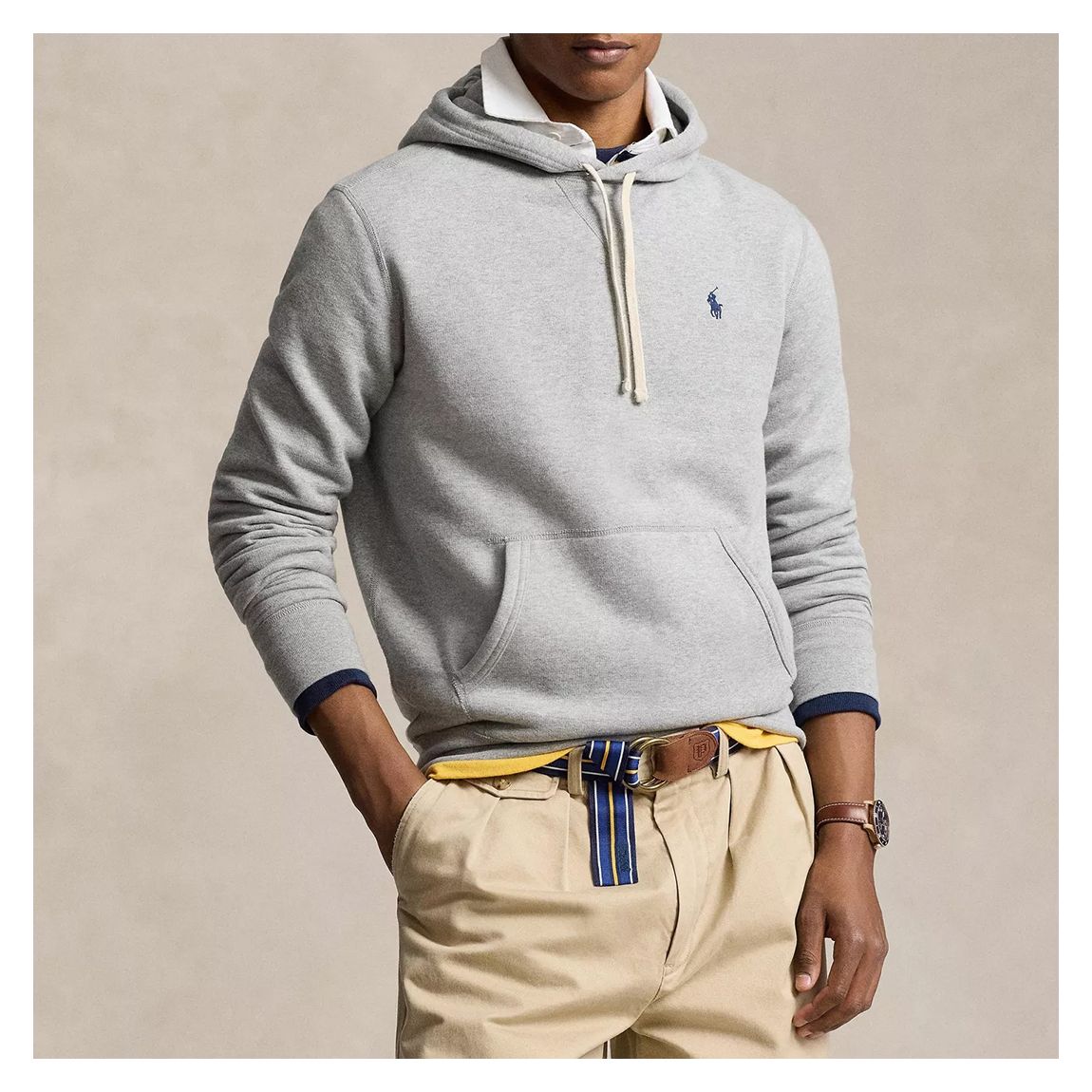Grey Cotton Blend Hoodie main product photo