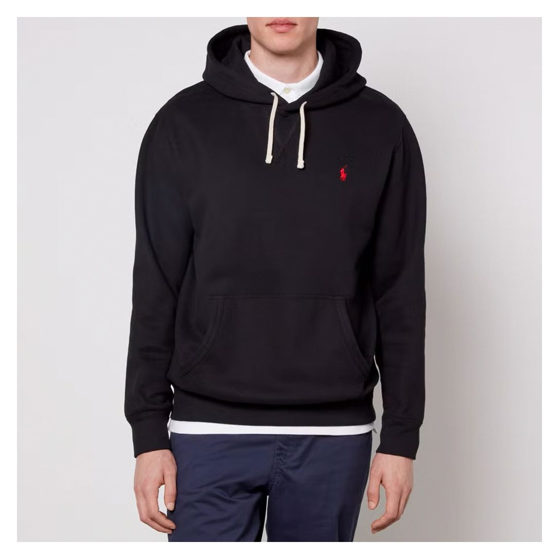 Black Cotton Blend Hoodie main product photo