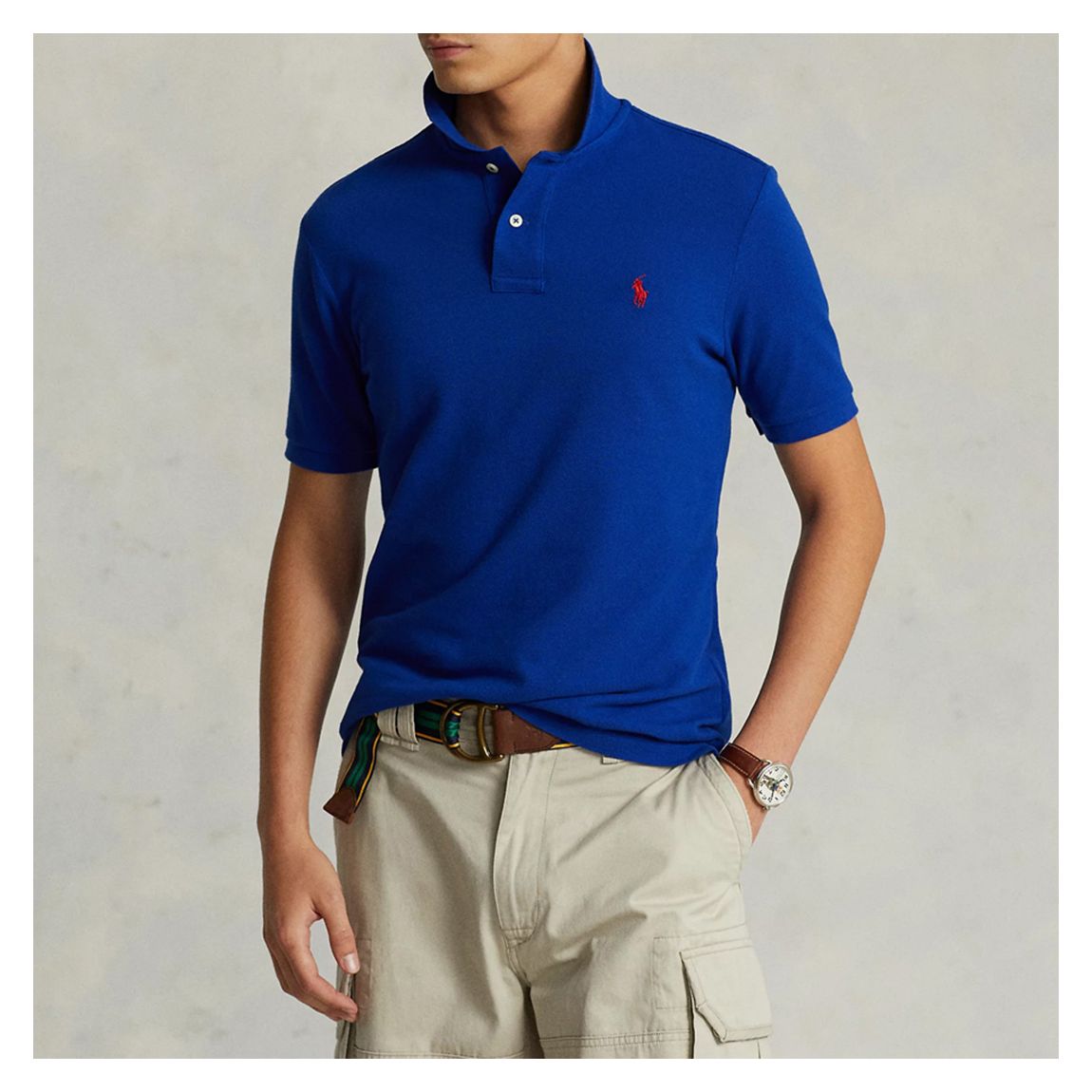 Royal Blue Cotton Polo Shirt main product photo